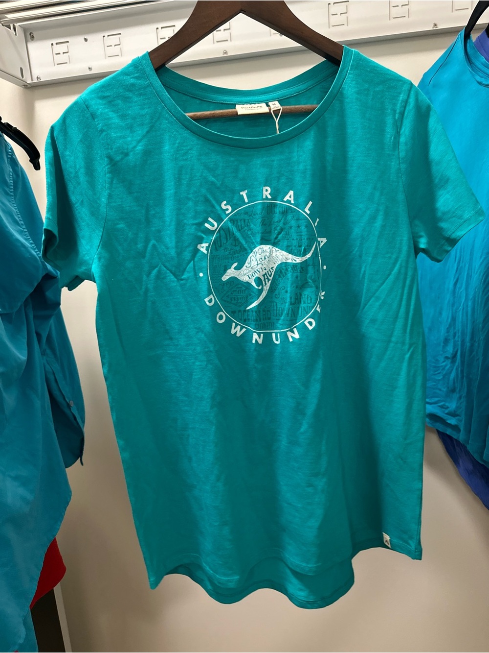 Australia Downunder Teal Graphic Tee